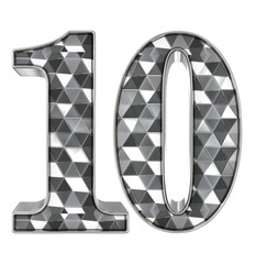 Number And Font 3D Render