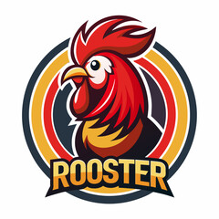 Rooster logo vector art illustration, a logo for Rooster vector