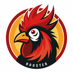 Rooster logo vector art illustration, a logo for Rooster vector