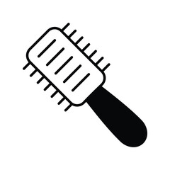 hair brush icon with white background vector stock illustration