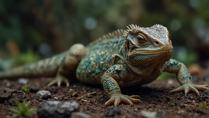 Fototapeta premium lizard in the jungle 