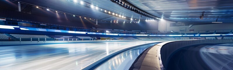 Fototapeta na wymiar Blurry photo of a ice rink . Banner