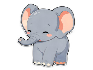 Naklejka premium Elephant Illustration, elephant on tranparency 