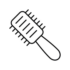 hair brush icon with white background vector stock illustration
