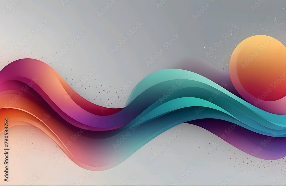 Fototapete abstract banner with gradient shapes,for background