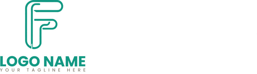 normal letter F logo design  branded letter F template