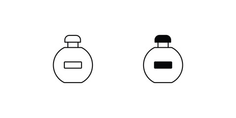 perfume bottle icon with white background vector stock illustration - obrazy, fototapety, plakaty
