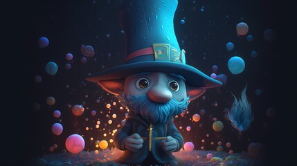 **A whimsical 3D character with a unique design and a touch of magic - obrazy, fototapety, plakaty