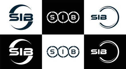 SIB logo. S I B design. White SIB letter. SIB, S I B letter logo design. Initial letter SIB linked circle uppercase monogram logo. S I B letter logo vector design. top logo, Most Recent, Featured,