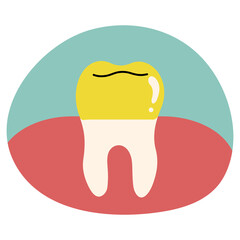 Teeth single 17 cute, png illustration.