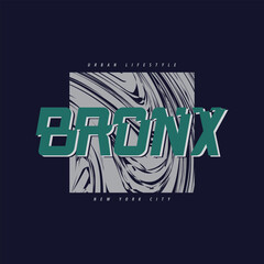 Brooklyn, BRONX, New york urban city stylish t-shirt and apparel abstract design. Vector print, typography, poster