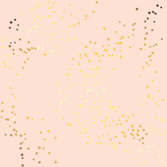 Nude background with gold glitter. Pinkish nude color background with yellow gold glitters. - 790547356