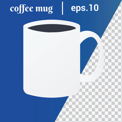 I isolated a realistic white coffee mug for mockup 
on a vector template. Illustration in vector format