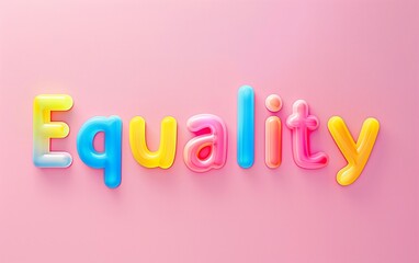 The Word 'Equality' Written Over a Pink Background - Social Justice, Gender Equality, Feminist Movement - Nonprofits, Educational Institutions
