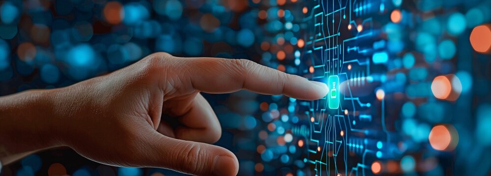 Employees record encryption for electronic signatures or identity verification by pressing sensors.