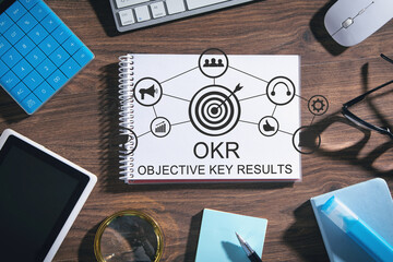 OKR. Objective Key Results. Business concept - 790550199