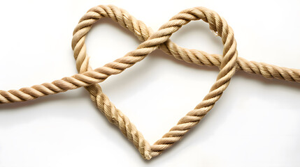 love made with beige rope. Generative AI