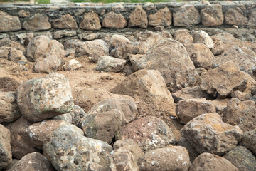 Stack of rough stones in outdoor. - 790552116