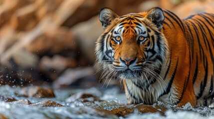 Obraz premium Majestic Tiger in Stream