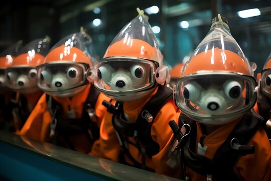 Wearing tiny space suits with fishbowl helmets, a school of neon tetra fish became the unexpected stars of a viral video, gracefully swimming around a specially designed zerogravity tank