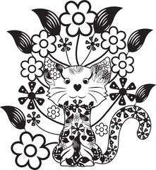 Cat Paper cut art And craft