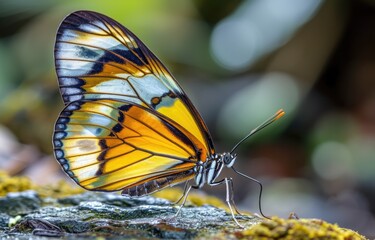 Obraz premium Vibrant Butterfly on Moss