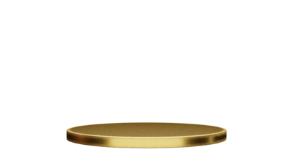 a gold plate with a white background