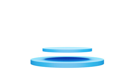 a blue circular object on a white background