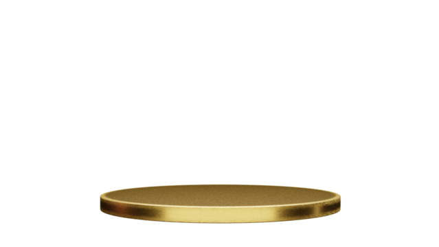 a gold plate with a white background