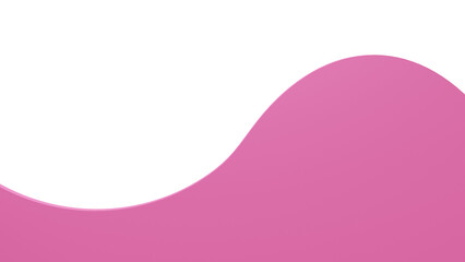 a pink wave shaped object on a white background