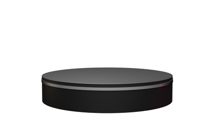 a black container with a lid on a white background