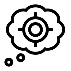 Goal chat bubble icon