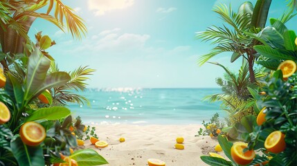 summer day background concept with copy space
