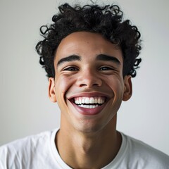 Joyful Young Man Smiling