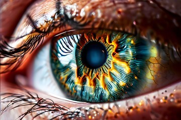 close up of a human eye - Powered by Adobe