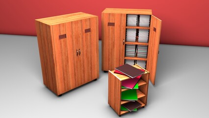 book store, rack  and administration