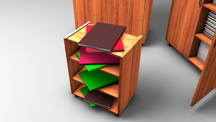 book store, rack  and administration