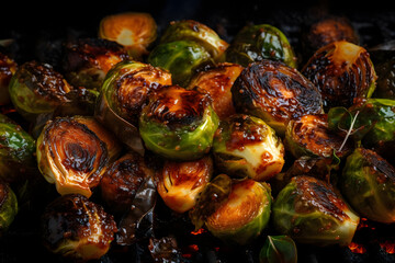 Roasted Brussels Sprouts, Crispy, seasoned Brussels sprouts