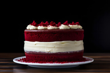 Red Velvet Cake, Rich, red hued cake, cream cheese frosting