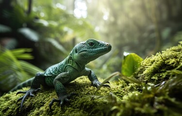 Sunlit Forest Lizard