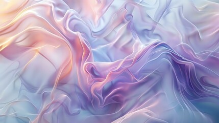 Obraz premium Iridescent Colors Evoking Serene Tranquility in Fluid Shapes