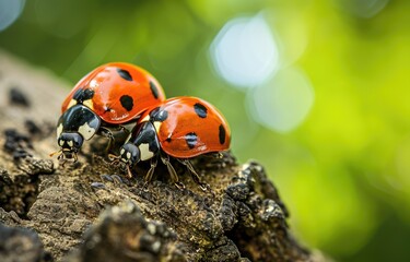 Ladybugs in Natural Habitat