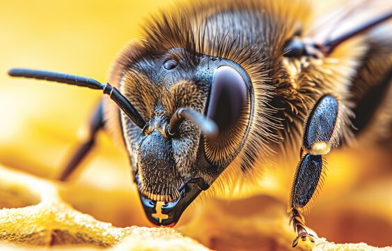 Macro Detail of a Bee