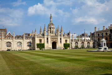 Gatehouse containing the porters' lodge for King's College. University of Cambridge. United Kingdom