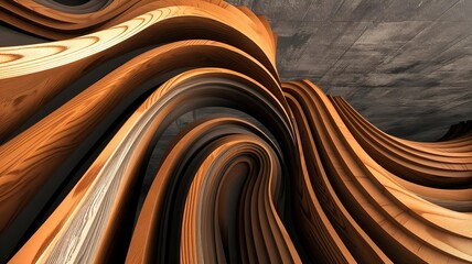 background with wooden texture lines and curves design 