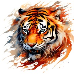 Abstract Tiger Stripes: Dynamic and abstract representation of tiger stripes
