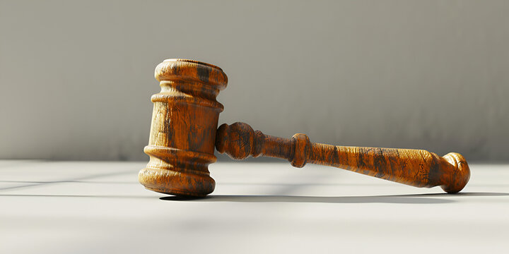 Brown wooden Judges court gavel