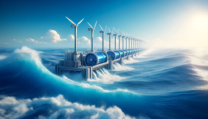 Offshore Wind Turbines and Tidal Power Station

