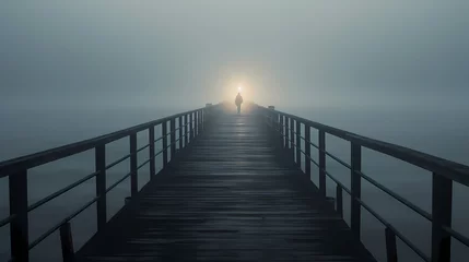  A lonely figure stands at the end of the endless pier © Derby