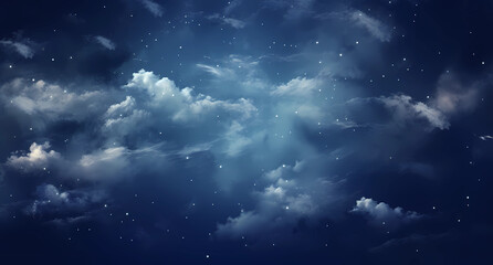 Obraz na płótnie Canvas Dark night sky with clouds